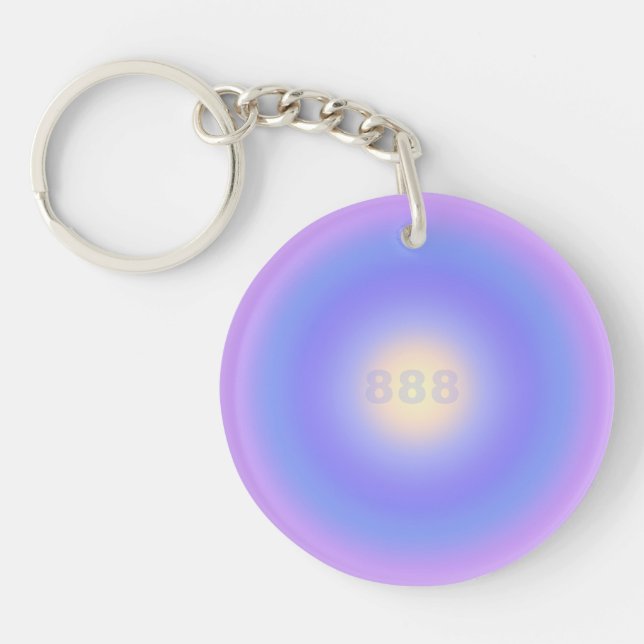 Angel Number 888 Balance - Angel Numbers Gradient Keychain (Front)