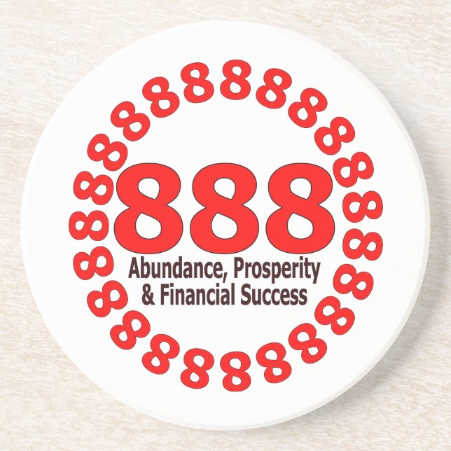 Angel Number 888 – Prosperity & Abundance Coaster (Front)