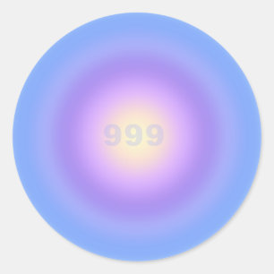 Angel Number 999 Release - Angel Numbers Gradient  Classic Round Sticker