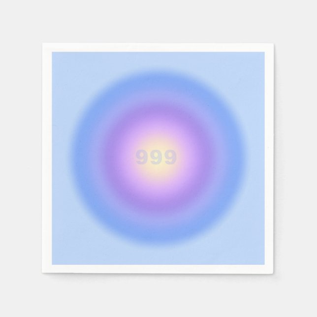 Angel Number 999 Release - Angel Numbers Gradient Napkin (Front)