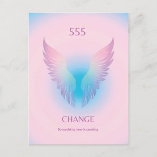Angel Number Aura 555 Change Postcard