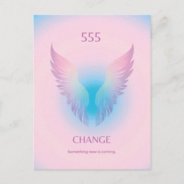 Angel Number Aura 555 Change Postcard (Front)