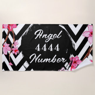Angel Numberr "4444"  Beach Towel