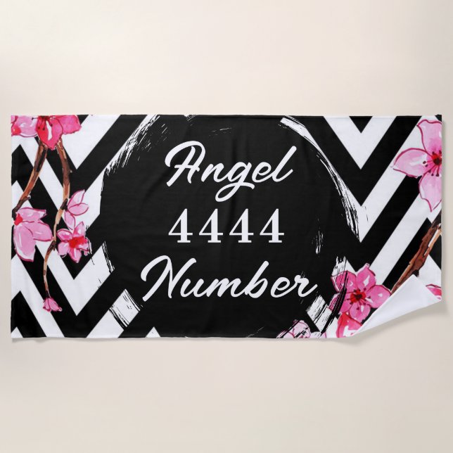 Angel Numberr "4444"  Beach Towel (Front)
