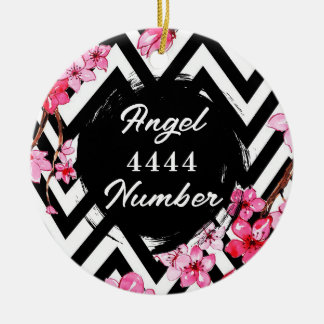 Angel Numberr "4444" Ceramic Ornament
