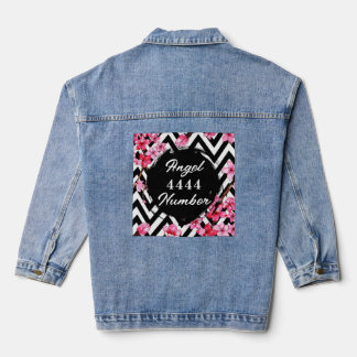 Angel Numberr "4444"  Denim Jacket