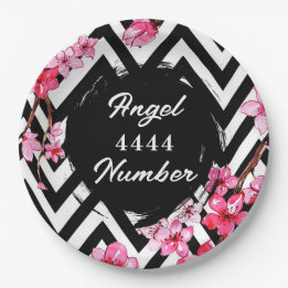 Angel Numberr "4444"  Paper Plate