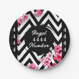 Angel Numberr "4444"  Paper Plate