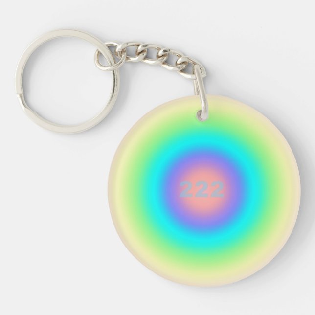 Angel Numbers 222 - Balance & Harmony  Keychain (Front)