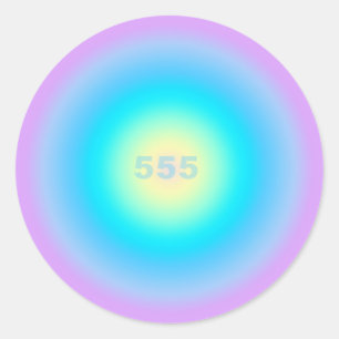Angel Numbers 555 - Changes On The Horizon Classic Round Sticker