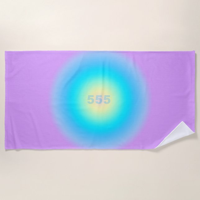 Angel Numbers 555 - New Beginnings  Beach Towel (Front)