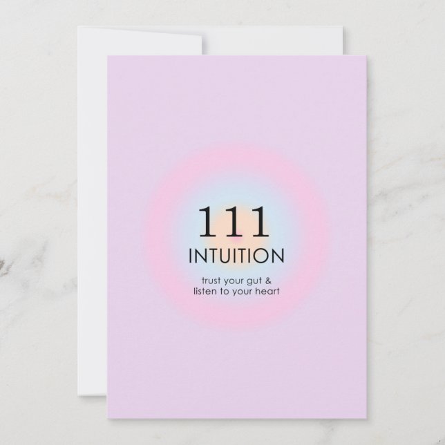 Angel Numbers Numerology 111 Intuition   Invitation (Front)
