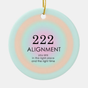 Angel Numbers Numerology 222 Alignment Motivation  Ceramic Ornament