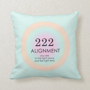 Angel Numbers Numerology 222 Alignment Motivation  Throw Pillow