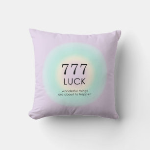 Angel Numbers Numerology 777 Luck   Throw Pillow