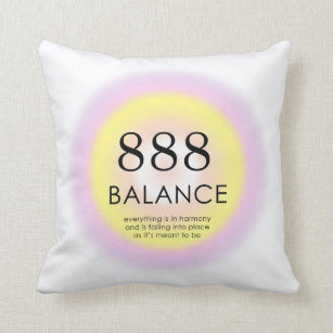 Angel Numbers Numerology Meaning 888 Balance   Throw Pillow