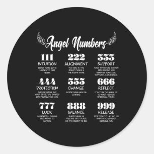 Angel Numbers Trend Quote Classic Round Sticker