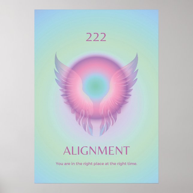 Angel Numéro Aura Poster 222 Alignement (Devant)