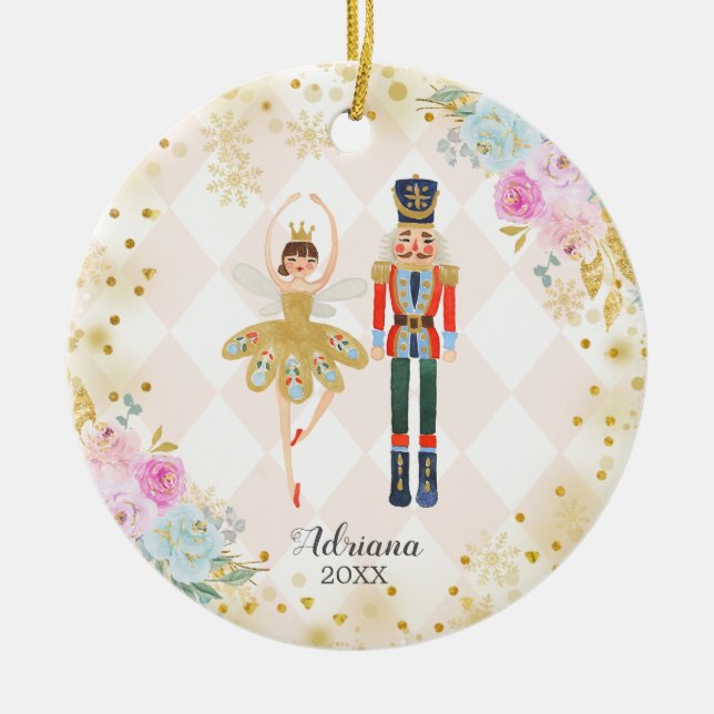 Angel Nutcracker and Toy Soldier ornament Girl (Front)