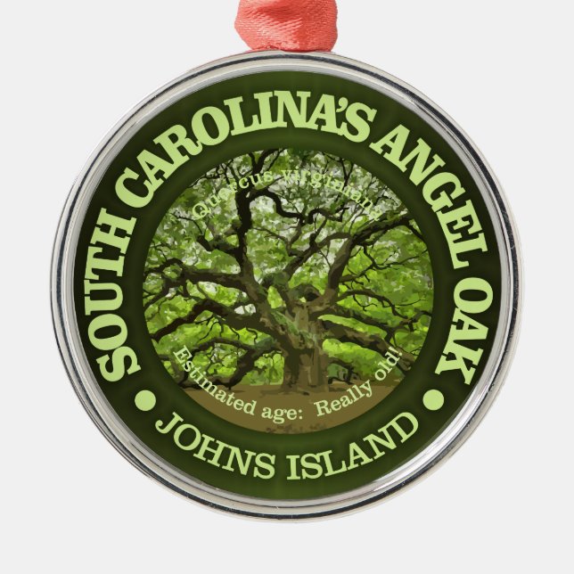 Angel Oak Metal Ornament (Front)
