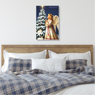 Angel of Christmas Night – Classical Holiday  Canvas Print