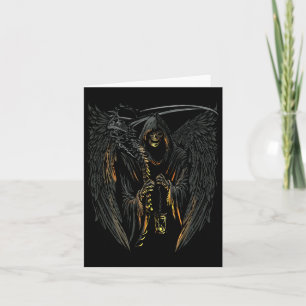 Angel Of Death Grim Reaper Scary Halloween Occult Card