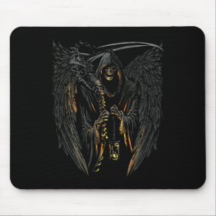 Angel Of Death Grim Reaper Scary Halloween Occult Mouse Pad