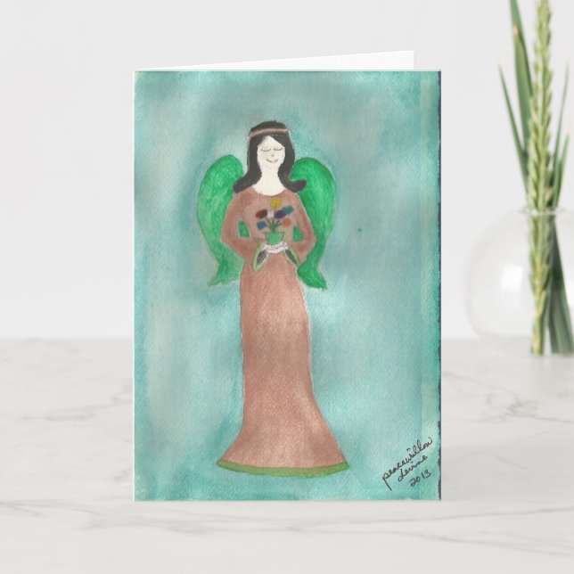 angel of earth... by peacewillow holiday card (Front)