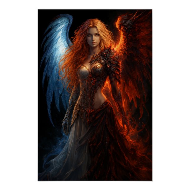 Angel of Fire and Ice – Dark Fantasy Poster (Front)