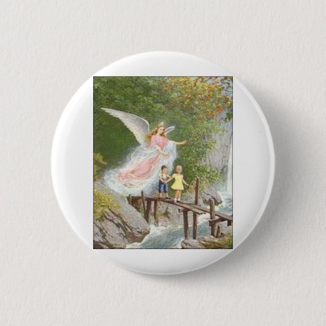 Angel of God my guardian dear! 2 Inch Round Button (Front)