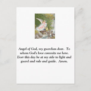 Angel of God my guardian dear! Postcard