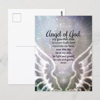 Angel of God Prayer Guardian Angel Modern Neutral Postcard