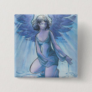 Angel of Grace 2 Inch Square Button