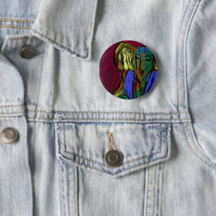 Angel of Gratitude 2 Inch Round Button