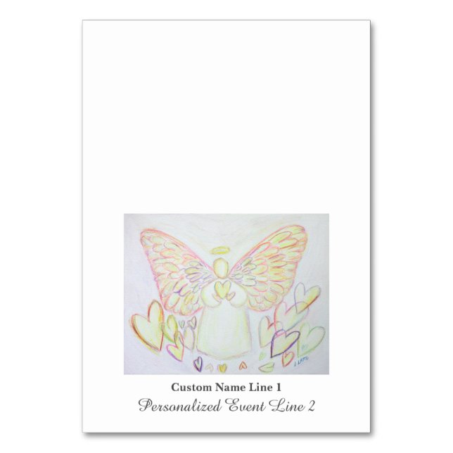 Angel of Hearts Angel Table Tent Cards (Front)