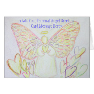 Angel of Hearts Art Custom Greeting or Note Cartes