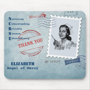 Angel of Mercy . Custom Name Gift Mousepad
