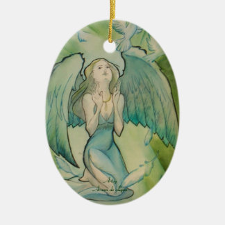 Angel of Peace Ceramic Ornament
