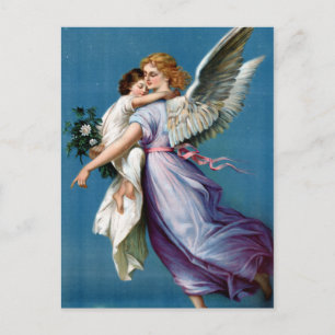 Angel of Peace Vintage Poster Restored Postcard
