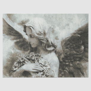 angel of roses tissue paper