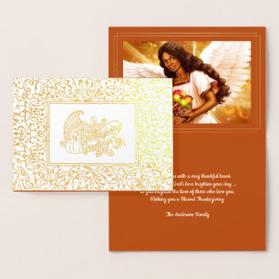 Angel of Thanksgiving Luxury  Foil Card