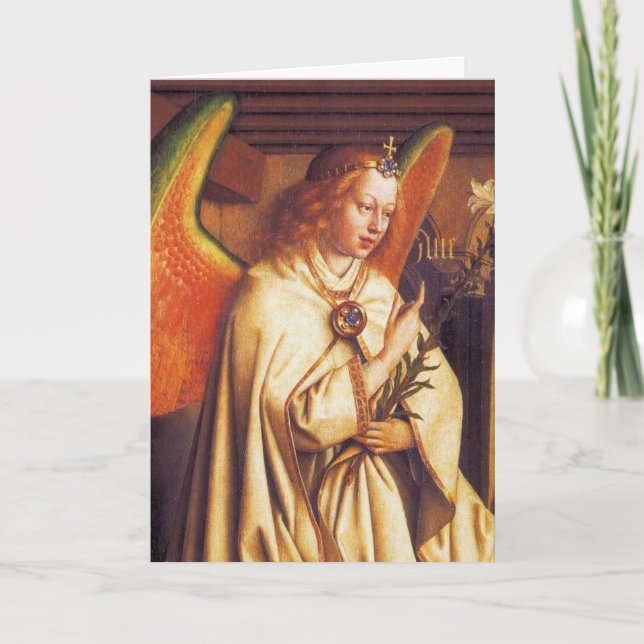 Angel of the Annunciation ,Archangel Gabriel Holiday Card (Front)