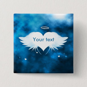 Angel of the Heart Square 2" Button Pin