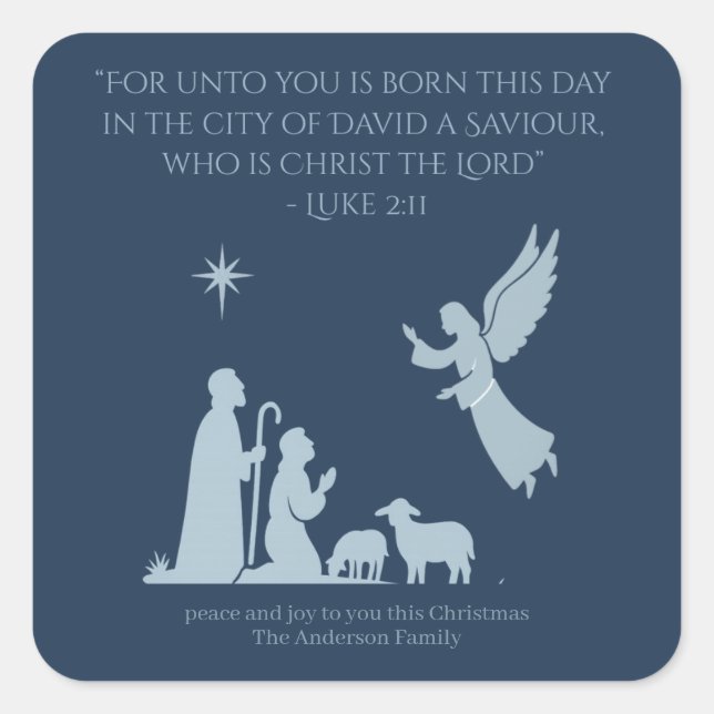 Angel of the Lord Sticker – Nativity Shepherd  (Front)