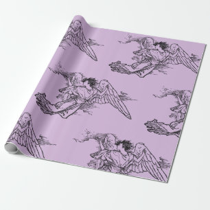 ANGEL ON LAVENDER Wrapping Paper