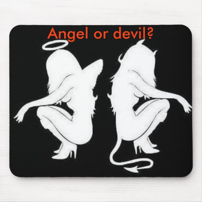 Angel or devil? mousepad (Front)