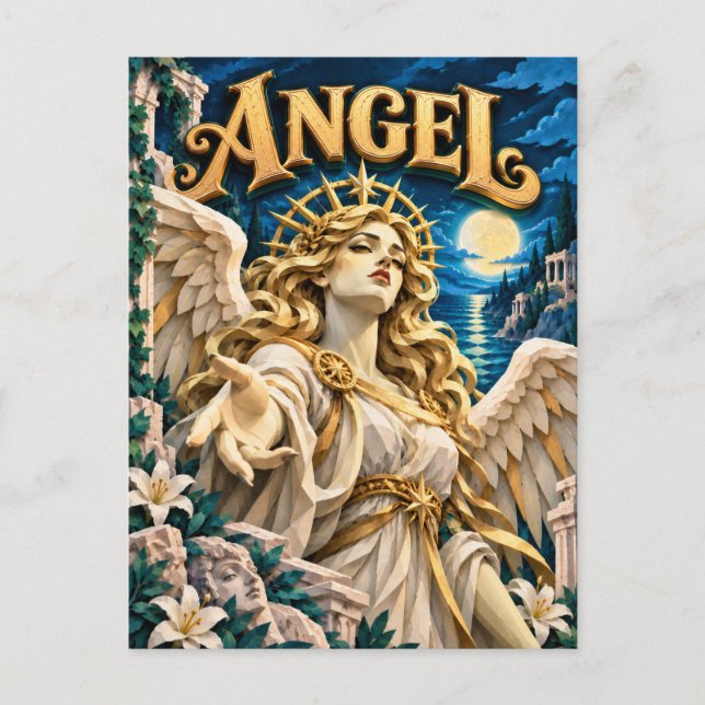 Angel, Paper Cut Monster Postcard (Front)