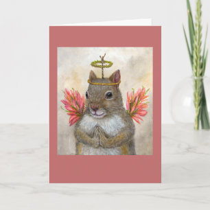 Angel Patsy the squirrel greeting card