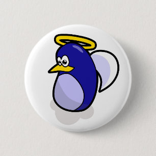 Angel penguin button