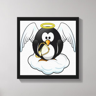 ANGEL PENGUIN CANVAS PRINT